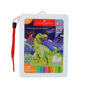 Hexagonal Oil Pastel set 24 Dino